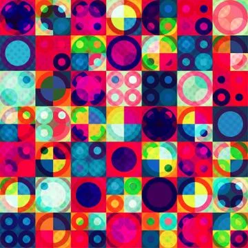 Bright circle seamless pattern Stock Illustration
