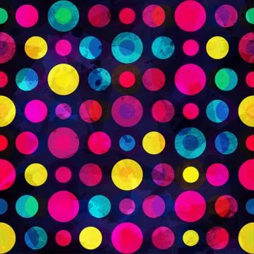 Bright circle seamless pattern Stock Illustration