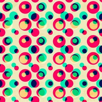 Bright circle seamless pattern Stock Illustration