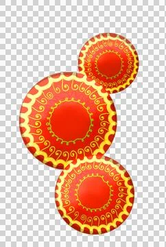 Bright circles with ethnic patterns for printing on clothes, cards, invitat.. 스톡 사진