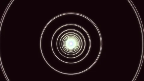 Bright circles expand in a pattern on a dark background Stock Footage 337301730