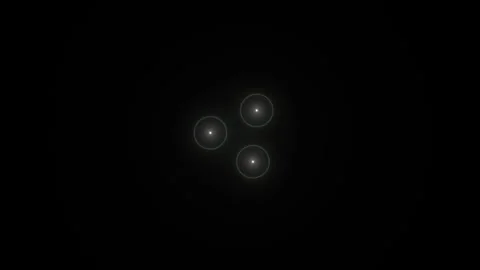 Bright circles of light in dark space create interesting Stock Footage 339322986