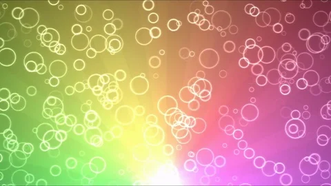 Bright Circles Motion Background Animation - Loop Rainbow Stock Footage 76320250