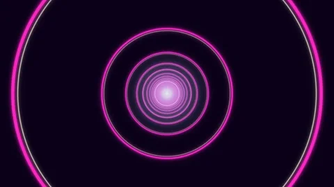 Bright circles in purple light form patterns and shapes Stock Footage 337301594