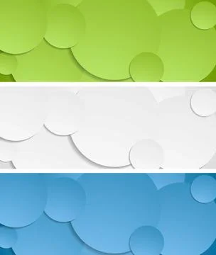 Bright circles vector banners Bright circles vector banners collection Cop... Stock Photos