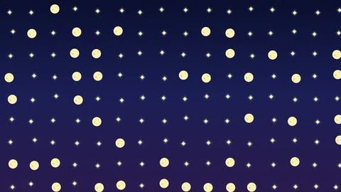 Bright circular dots pattern on dark purple background Illustrazione stock