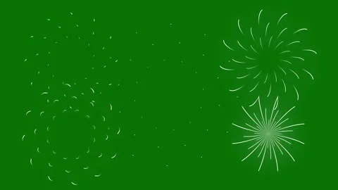 Bright Circular Firework Burst Animation with Glow Effect on Green Screen 4K Video stock 337426889