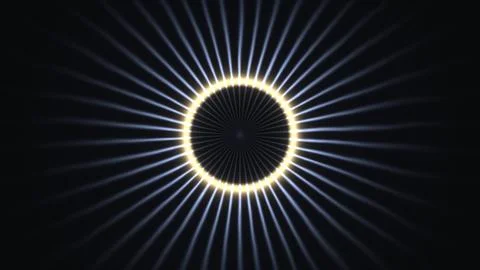 Bright circular light pattern on dark background イラスト素材