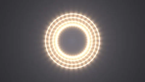 Bright circular light pattern on gray background Stock Footage 339489124