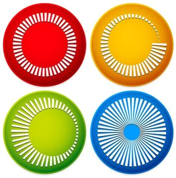 Bright circular shape icons 库存插图