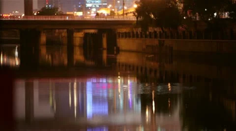 Bright city background Video stock 12276834