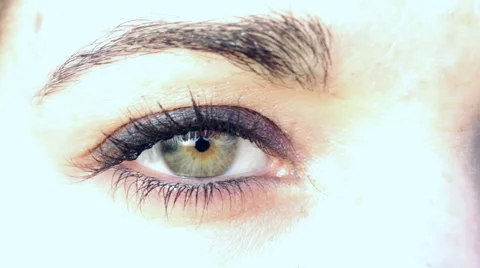 Bright close up of one Eye Stock Footage 1001407