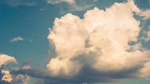 Bright cloud to rainy dark cloud - timelapse Stock Footage 95761769
