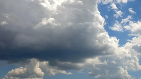 Bright clouds against the blue summer sky Stock Footage 91978637