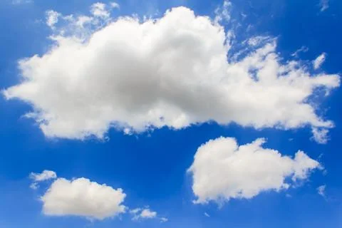 Bright clouds with blue sky Stock Photos