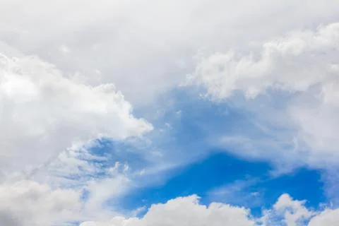 Bright clouds with blue sky Stock Photos