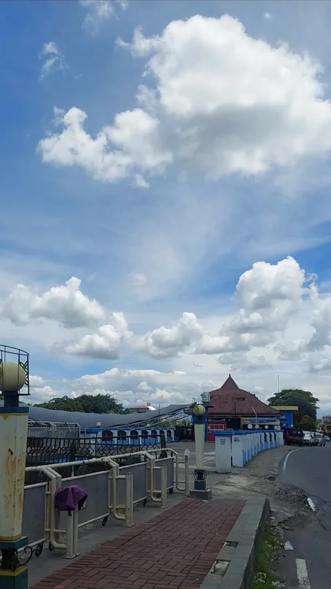 Bright Clouds, Vertical Stock Footage 305844309