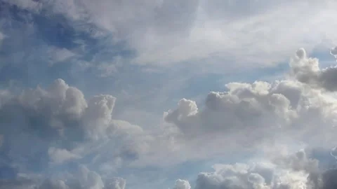 Bright Cloudscape With Lightning Flashes, Dramatic Sky Background Animation Video stock 337688205