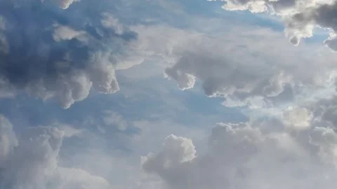 Bright Cloudscape With Soft Moving Clouds, Atmospheric Sky Background Animation Stock Footage 337688056