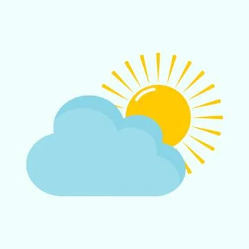 Bright Cloudy Day Light Vector Illustration Stock Illustration