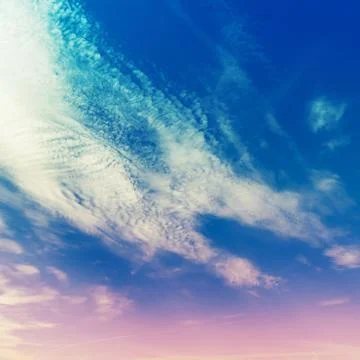 Bright cloudy sky, stylized background photo Stock Photos