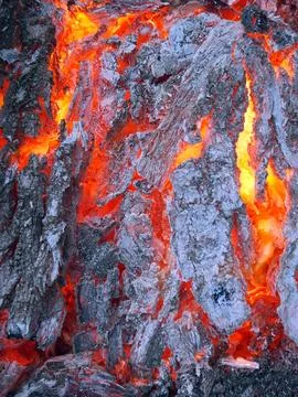 Bright coals of a fire Stock Photos
