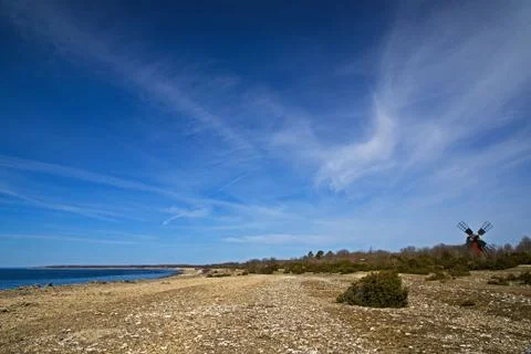 Bright coast view Stock Photos