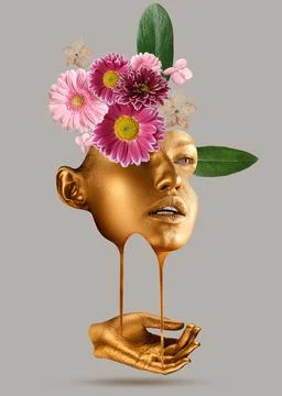 Bright collage. Different elements combined into creative artwork Stock Photos