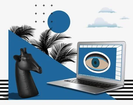 Bright collage. Different elements combined into creative artwork 스톡 사진