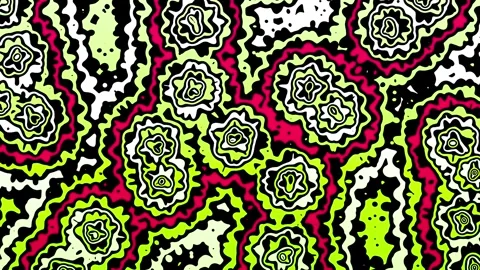 Bright Color Abstract Circular Molecule Cartoon Loop I Stock Footage 257761262