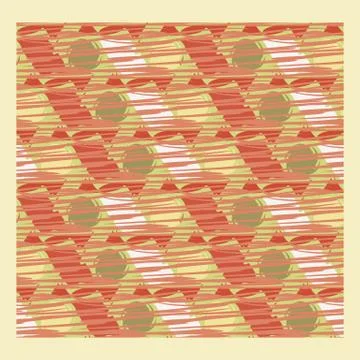 Bright color abstract geometric pattern, vector seamless Stock Illustration