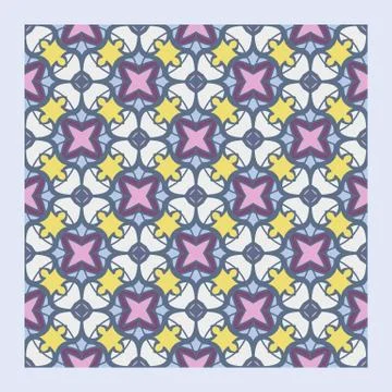 Bright color abstract geometric pattern, vector seamless イラスト素材