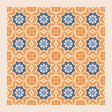 Bright color abstract geometric pattern, vector seamless Stock Illustration