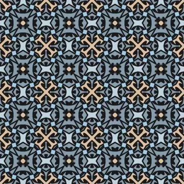Bright color abstract geometric pattern, vector seamless Stock Illustration
