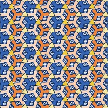 Bright color abstract geometric pattern, vector seamless Stock Illustration