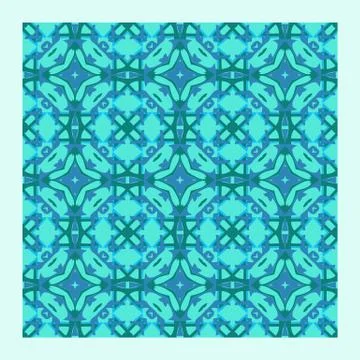 Bright color abstract geometric pattern, vector seamless Stock Illustration