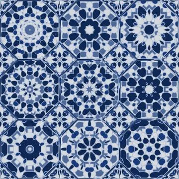 Bright color abstract geometric pattern, vector seamless Stock Illustration