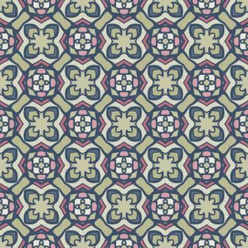 Bright color abstract geometric pattern, vector seamless Stockillustratie