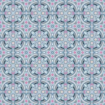 Bright color abstract geometric pattern, vector seamless Stock Illustration