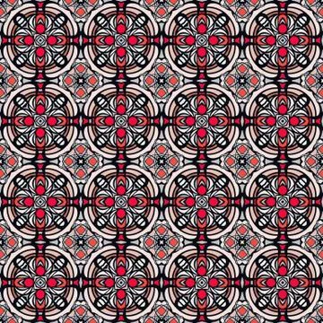 Bright color abstract geometric pattern, vector seamless Stock Illustration