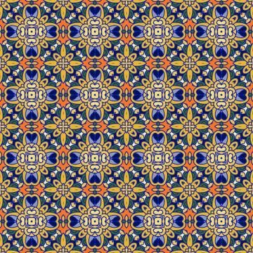 Bright color abstract geometric pattern, vector seamless Illustrazione stock