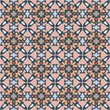 Bright color abstract geometric pattern, vector seamless Illustrazione stock