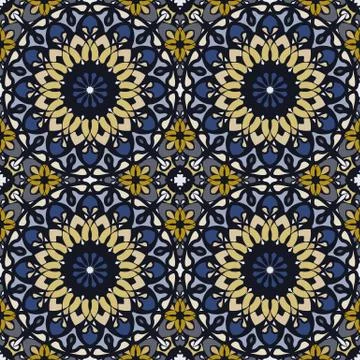 Bright color abstract geometric pattern, vector seamless 库存插图