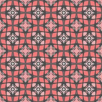Bright color abstract geometric pattern, vector seamless Stock Illustration