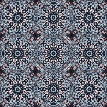 Bright color abstract geometric pattern, vector seamless Stock Illustration