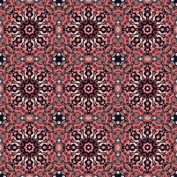 Bright color abstract geometric pattern, vector seamless Stock Illustration