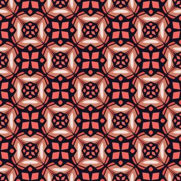 Bright color abstract geometric pattern, vector seamless Illustrazione stock