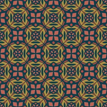 Bright color abstract geometric pattern, vector seamless イラスト素材