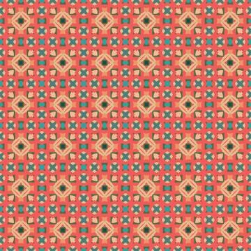 Bright color abstract geometric pattern, vector seamless Illustrazione stock