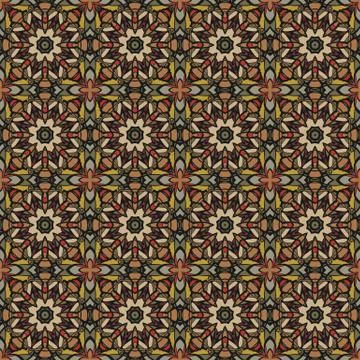 Bright color abstract geometric pattern, vector seamless Stock Illustration